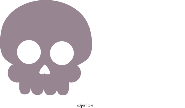 Free Holidays Bone Skull Logo For Halloween Clipart Transparent Background