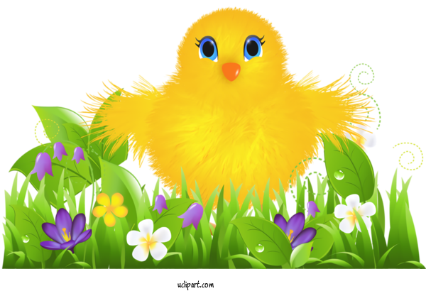 Free Holidays Yellow Grass Easter Egg For Easter Clipart Transparent Background