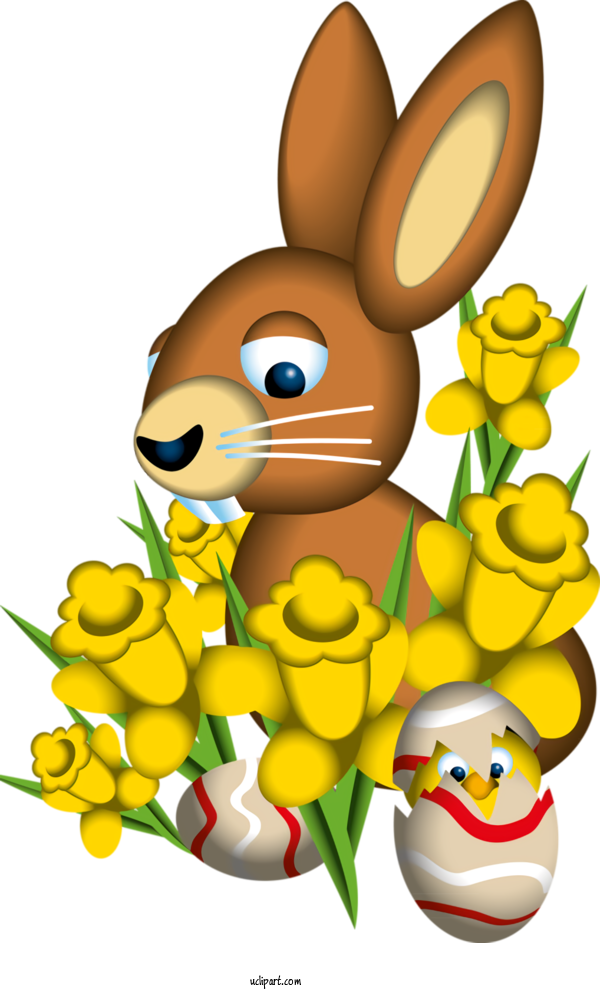 Free Holidays Cartoon Yellow Easter Bunny For Easter Clipart Transparent Background