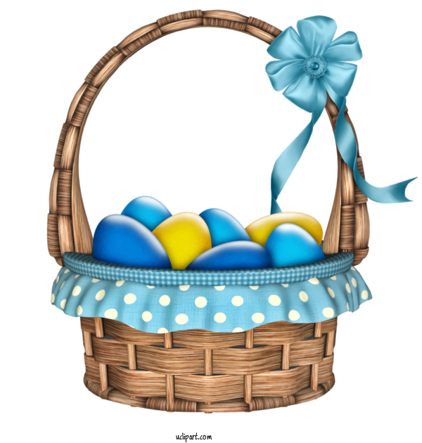 Free Holidays Turquoise Gift Basket Storage Basket For Easter Clipart Transparent Background