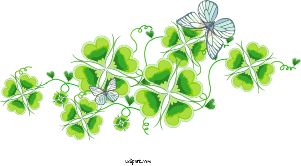 Free Holidays Leaf Green Dutch Clover For Saint Patricks Day Clipart Transparent Background