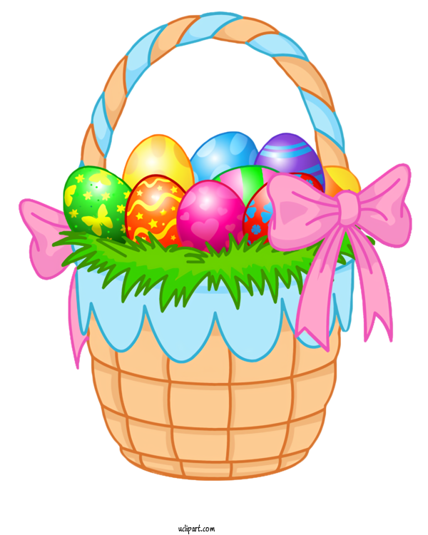 Free Holidays Easter Egg Easter Basket For Easter Clipart Transparent Background