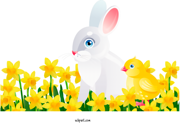 Free Holidays Yellow Rabbits And Hares Animal Figure For Easter Clipart Transparent Background