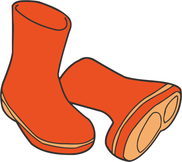 Free Hiking Footwear Shoe Orange Clipart Clipart Transparent Background