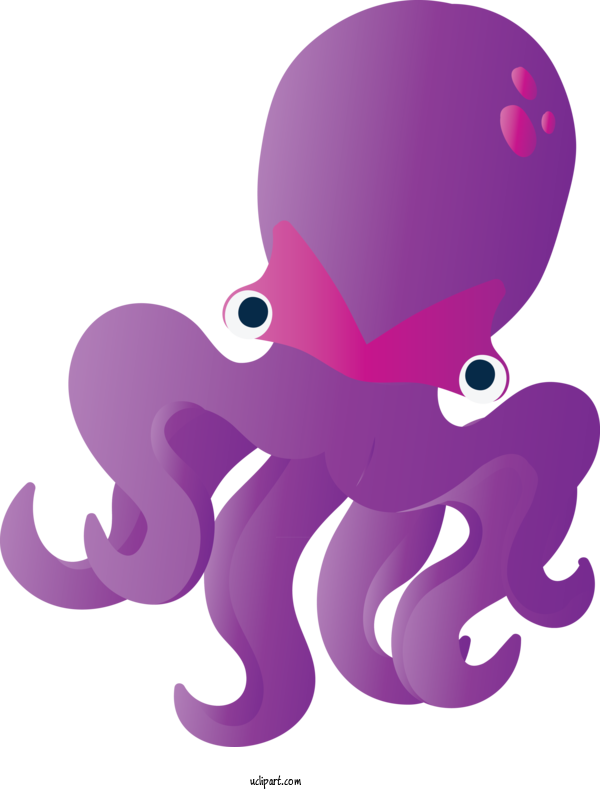 Free Animals Octopus Giant Pacific Octopus Purple For Octopus Clipart Transparent Background