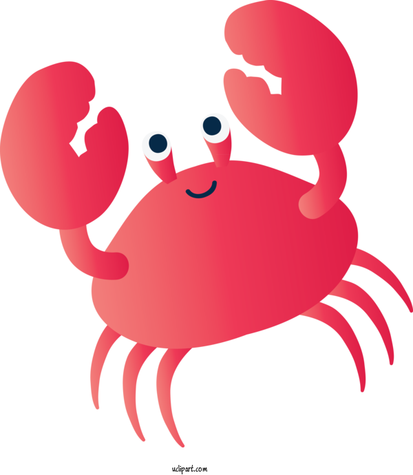 Free Animals Crab Cartoon Decapoda For Crab Clipart Transparent Background