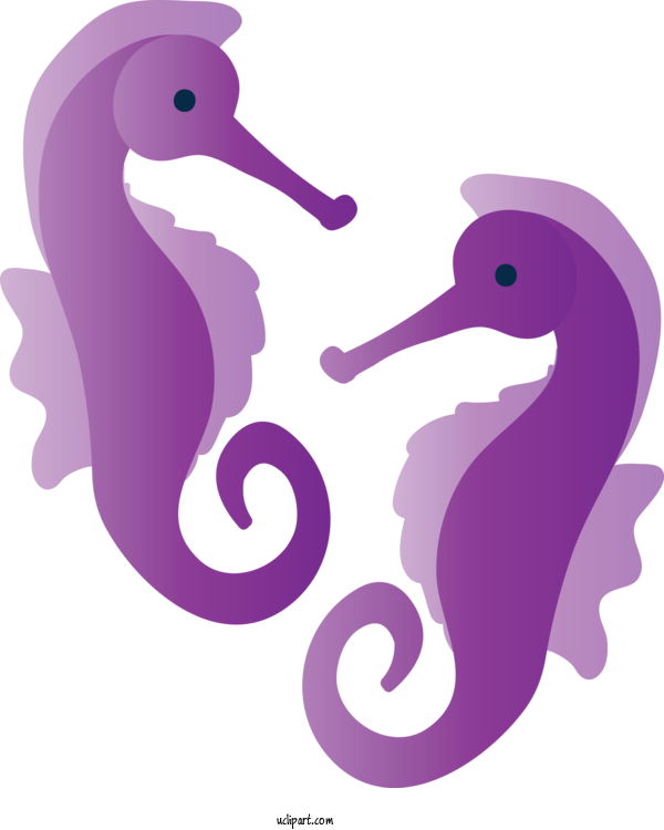 Free Animals Seahorse Purple Fish For Seahorse Clipart Transparent Background