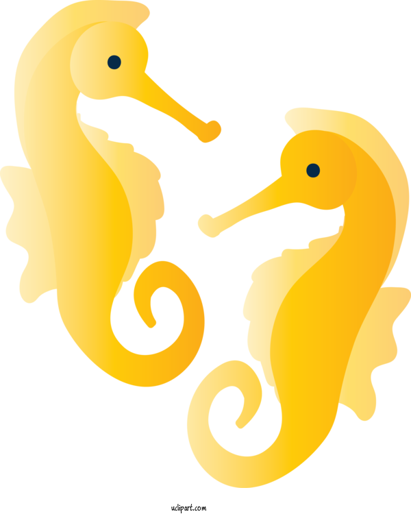 Free Animals Seahorse Yellow Beak For Seahorse Clipart Transparent Background