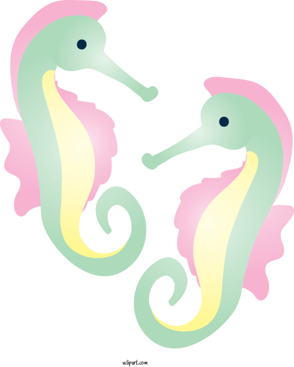 Free Animals Seahorse Bird Pink For Seahorse Clipart Transparent Background