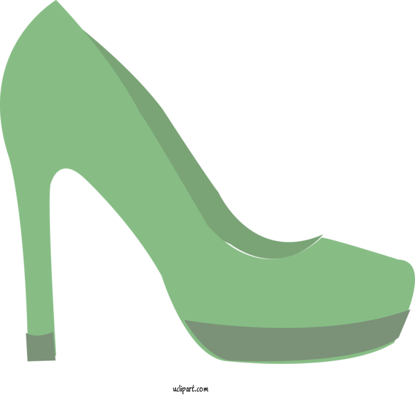 Free Clothing	 Footwear High Heels Green For Shoes Clipart Transparent Background