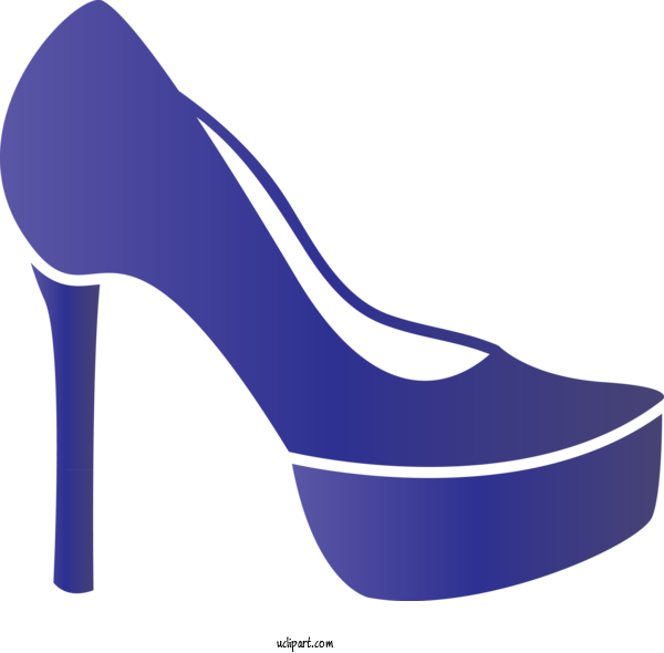 Free Clothing	 High Heels Footwear Cobalt Blue For Shoes Clipart Transparent Background