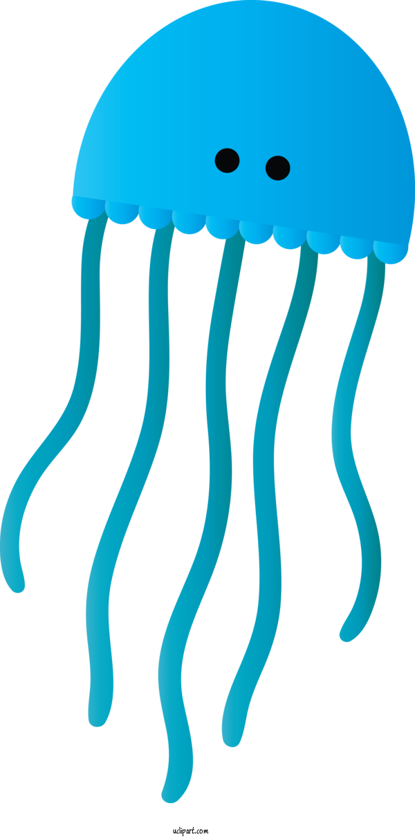 Free Animals Turquoise Animal Figure For Jellyfish Clipart Transparent Background