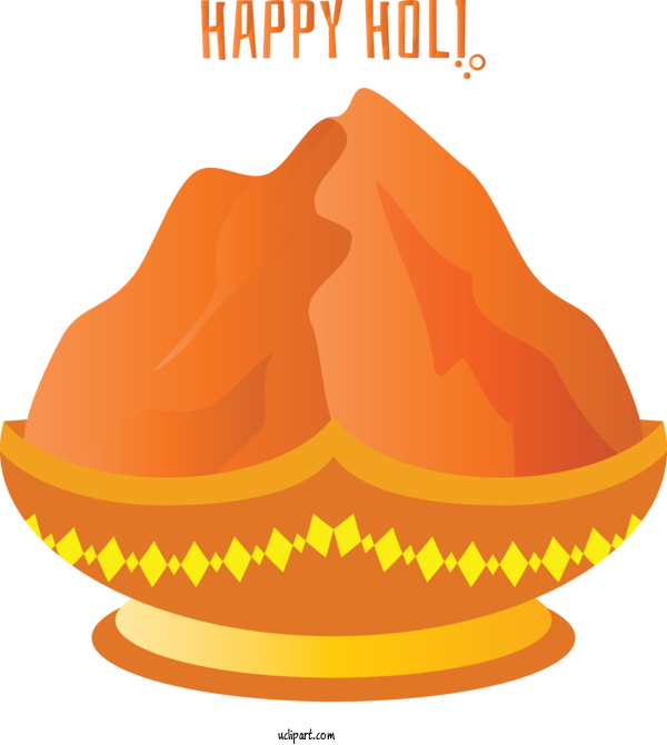 Free Holidays Orange Yellow Volcano For Holi Clipart Transparent Background