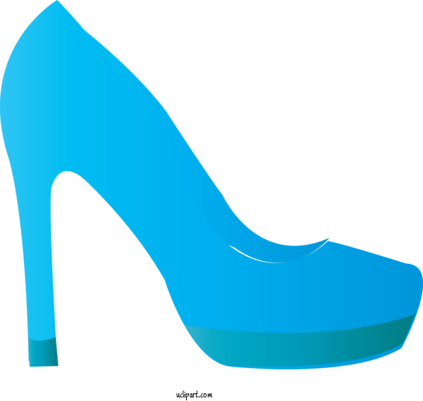Free Clothing	 Footwear High Heels Blue For Shoes Clipart Transparent Background