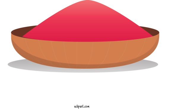 Free Holidays Orange Lip Bowl For Holi Clipart Transparent Background