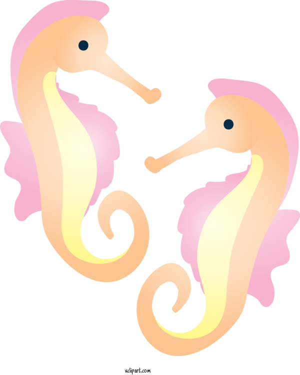 Free Animals Seahorse Pink Swan For Seahorse Clipart Transparent Background