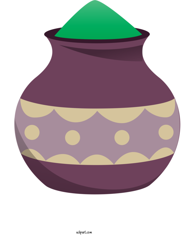 Free Holidays Purple Violet Urn For Holi Clipart Transparent Background