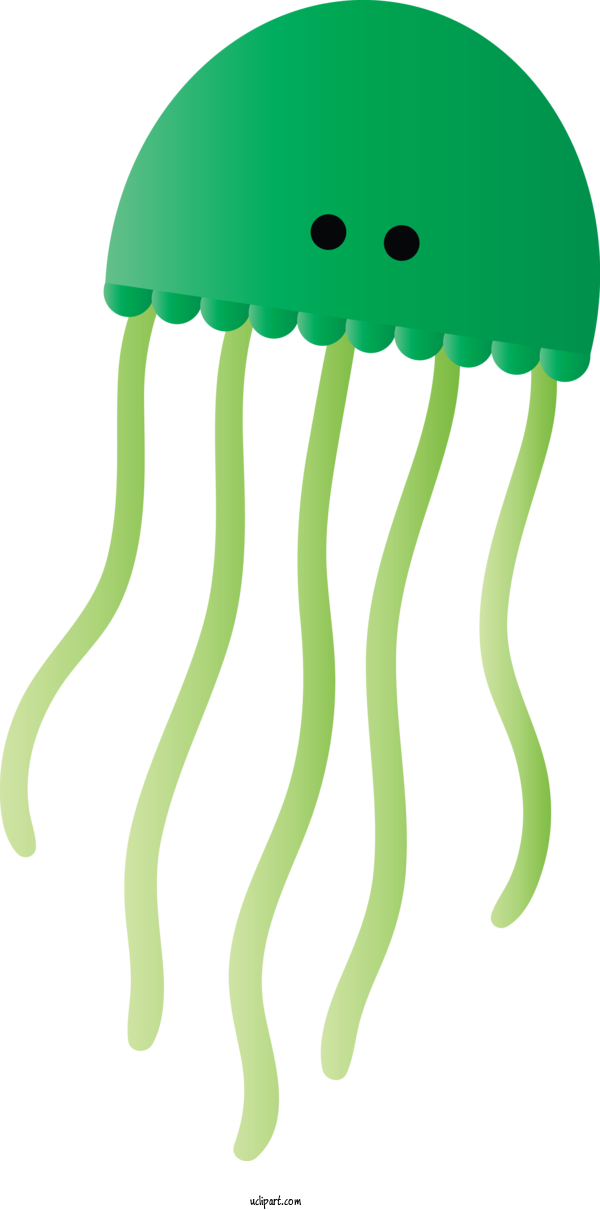 Free Animals Green Table Animal Figure For Jellyfish Clipart Transparent Background