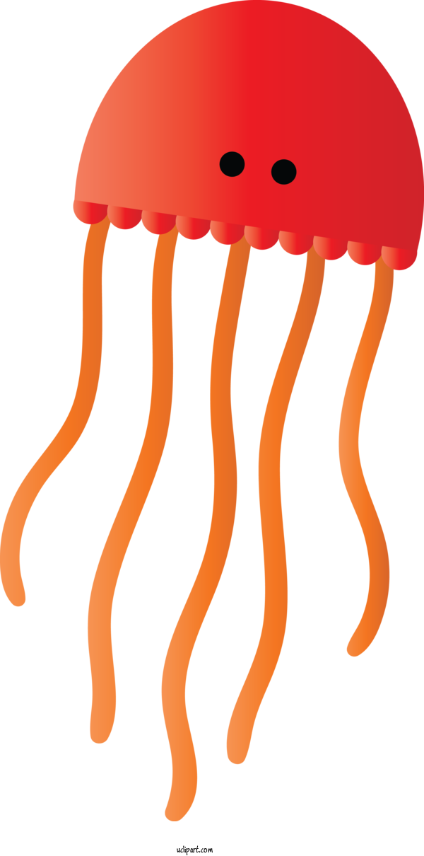 Free Animals Orange Costume Accessory For Jellyfish Clipart Transparent Background