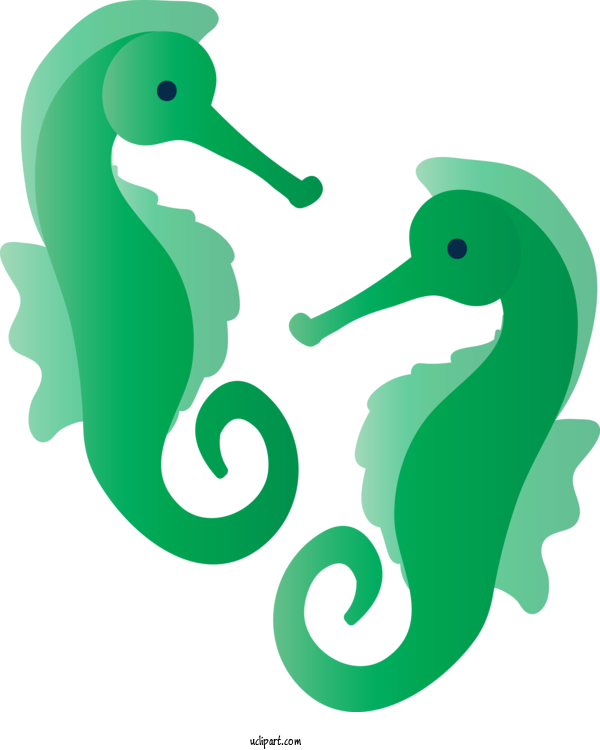 Free Animals Seahorse Green Fish For Seahorse Clipart Transparent Background