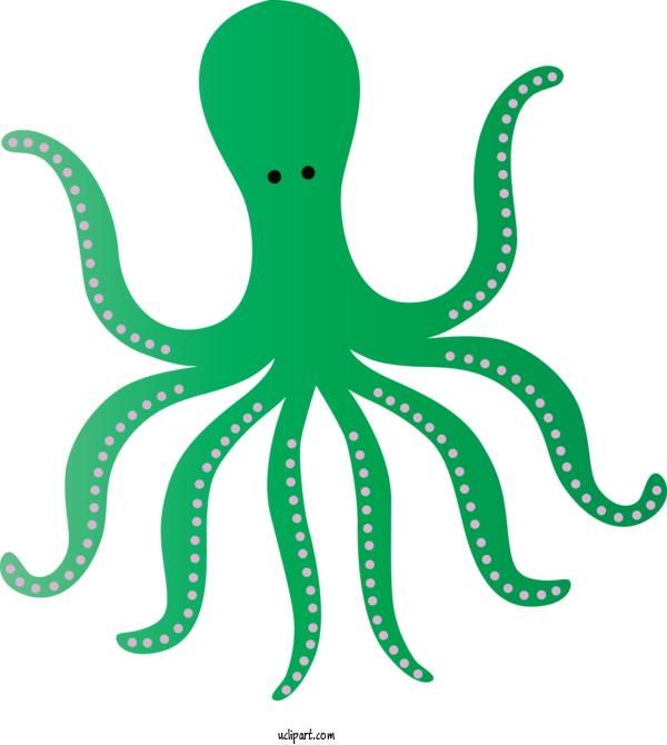 Free Animals Octopus Giant Pacific Octopus Green For Octopus Clipart Transparent Background