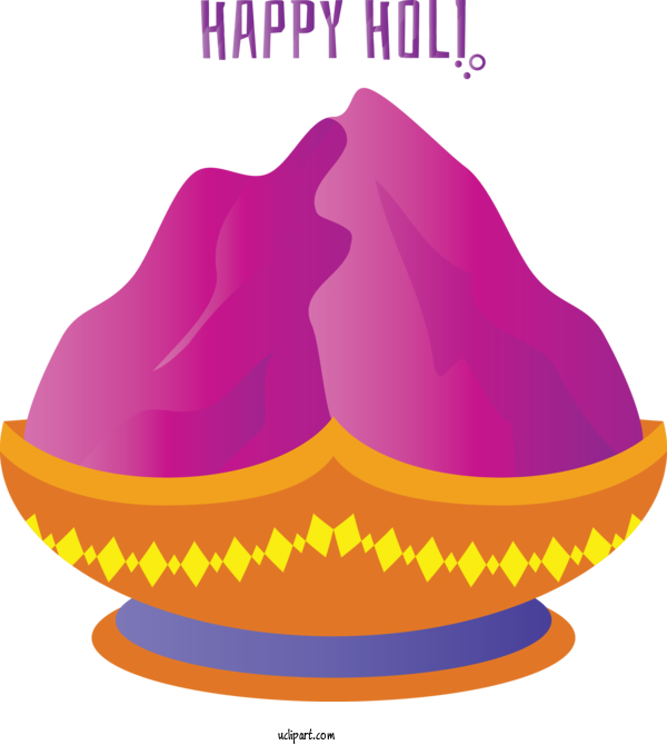Free Holidays Purple Lip Volcano For Holi Clipart Transparent Background