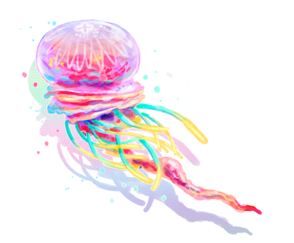 Free Jellyfish Line Clipart Clipart Transparent Background