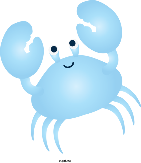 Free Animals Crab Cartoon Crustacean For Crab Clipart Transparent Background