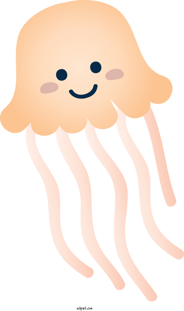 Free Animals Hair Cartoon Moustache For Jellyfish Clipart Transparent Background
