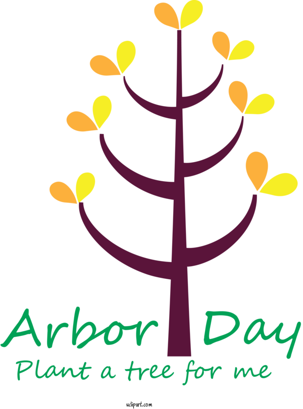 Free Holidays Font For Arbor Day Clipart Transparent Background