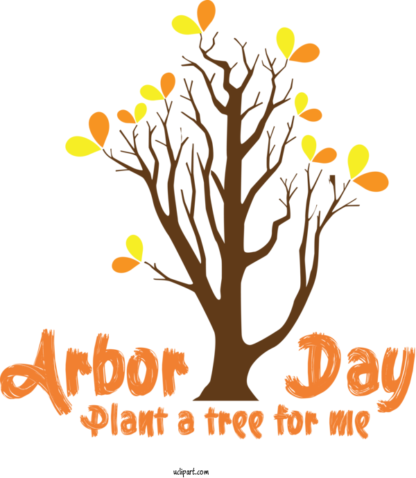 Free Holidays Tree Logo Font For Arbor Day Clipart Transparent Background