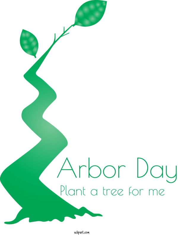 Free Holidays Green Text Logo For Arbor Day Clipart Transparent Background