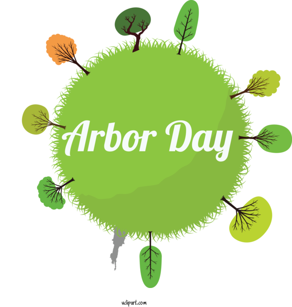 Free Holidays Green Grass Font For Arbor Day Clipart Transparent Background