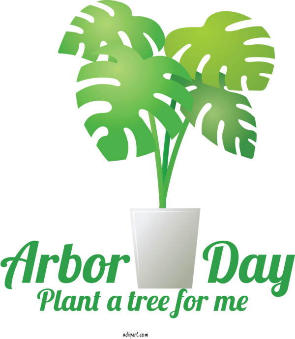 Free Holidays Green Leaf Tree For Arbor Day Clipart Transparent Background