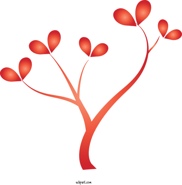 Free Nature Heart Red Leaf For Tree Clipart Transparent Background
