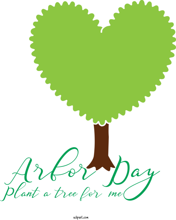 Free Holidays Heart Tree Plant For Arbor Day Clipart Transparent Background