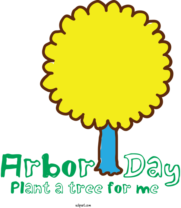 Free Holidays Yellow Logo For Arbor Day Clipart Transparent Background