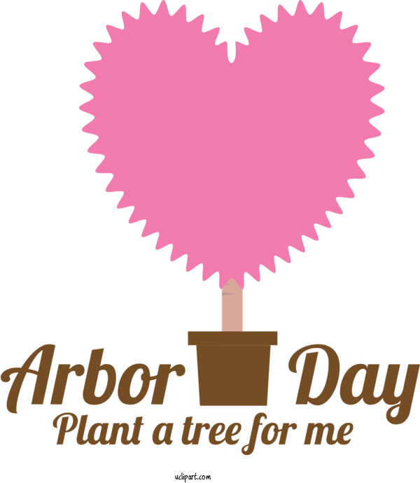Free Holidays Heart Pink Love For Arbor Day Clipart Transparent Background