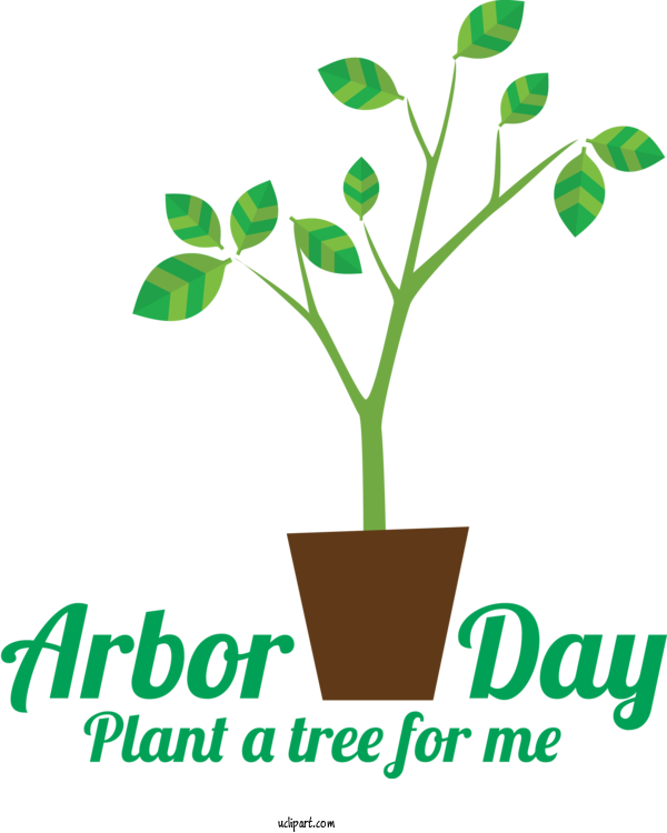 Free Holidays Flowerpot Plant Leaf For Arbor Day Clipart Transparent Background