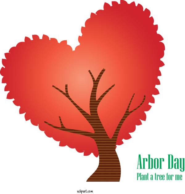 Free Holidays Heart Love Plant For Arbor Day Clipart Transparent Background