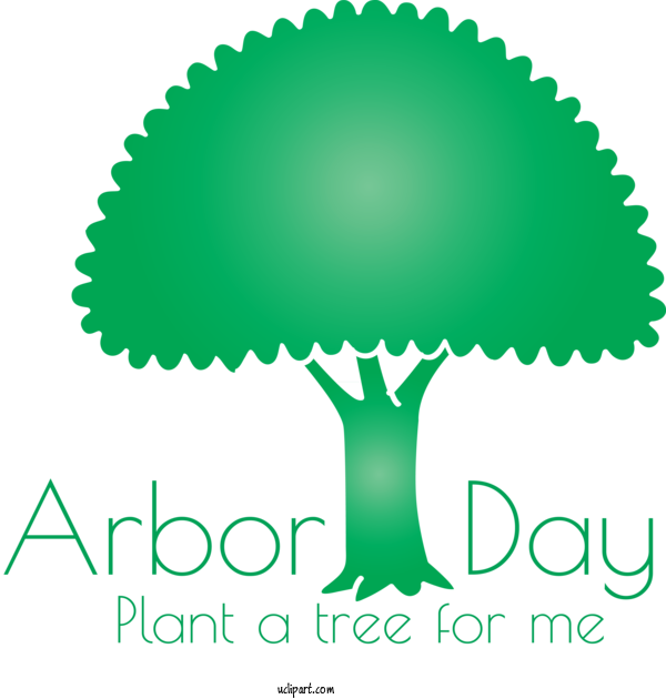 Free Holidays Green Logo Plant For Arbor Day Clipart Transparent Background