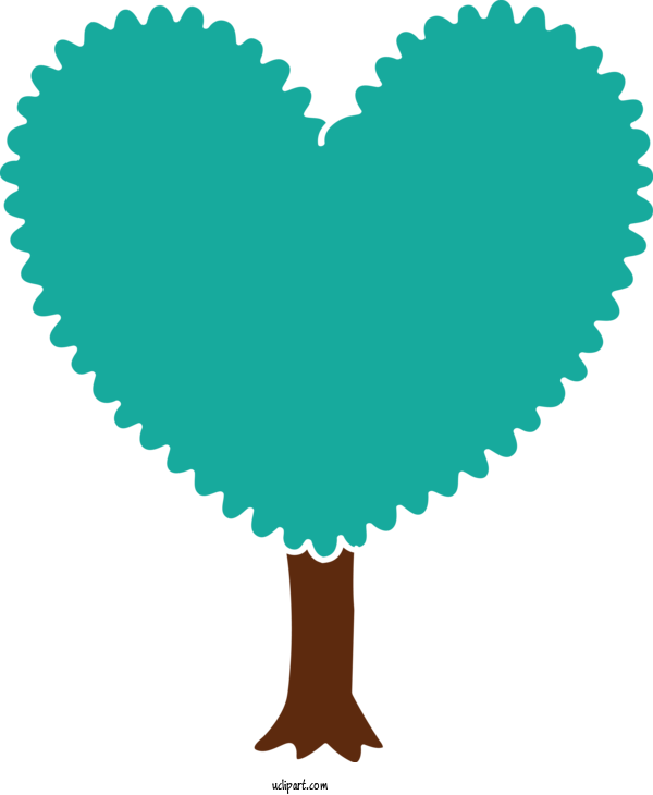 Free Nature Heart Symbol For Tree Clipart Transparent Background