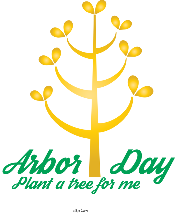 Free Holidays Text Line Font For Arbor Day Clipart Transparent Background