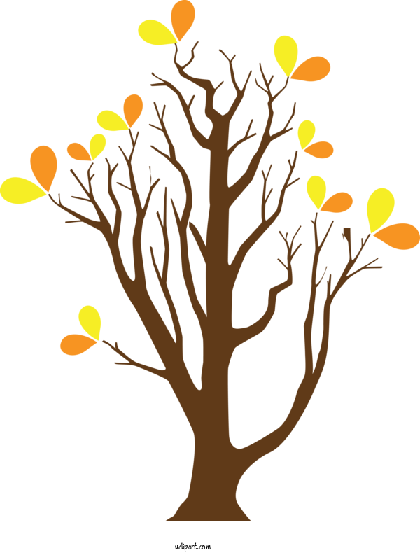 Free Nature Tree Yellow Branch For Tree Clipart Transparent Background
