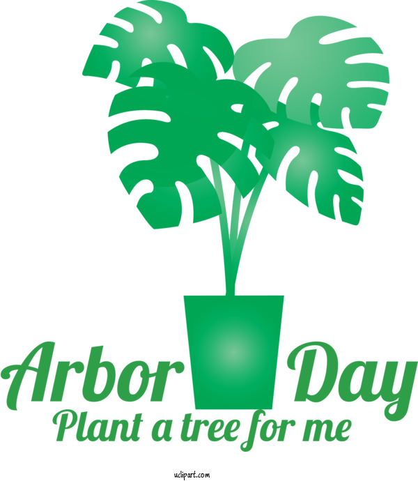 Free Holidays Green Plant Leaf For Arbor Day Clipart Transparent Background