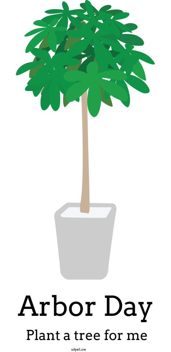 Free Holidays Tree Flowerpot Plant For Arbor Day Clipart Transparent Background