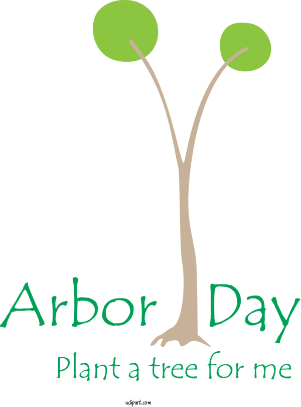 Free Holidays Tree Leaf Font For Arbor Day Clipart Transparent Background