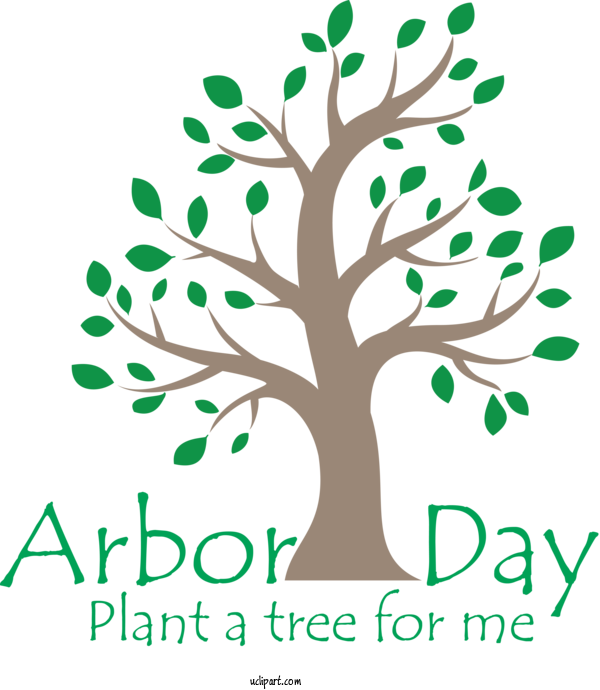 Free Holidays Tree Green Branch For Arbor Day Clipart Transparent Background