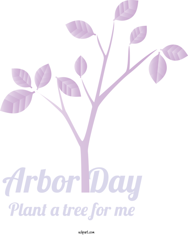 Free Holidays Text Flower Plant For Arbor Day Clipart Transparent Background