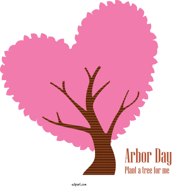 Free Holidays Heart Pink Love For Arbor Day Clipart Transparent Background